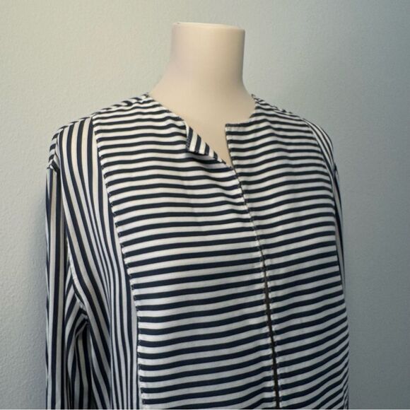 Piazza Sempione Dress Blue White Stripes Nautical Women’s Size 4 / IT 36 - Picture 4 of 11